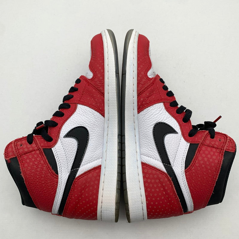 【中古品】【メンズ】 NIKE × SPIDERMAN ナイキ スパイダーマン 555088-602 AIR JORDAN１ORIGIN STORY "GYM RED WHITE PHOTO BLUE BLACK" エアジョーダン 1 スニーカー 靴 160-260618-mh-28-fuzh サイズ：27.5cm カラー：ホワイト レッド 万代Net店