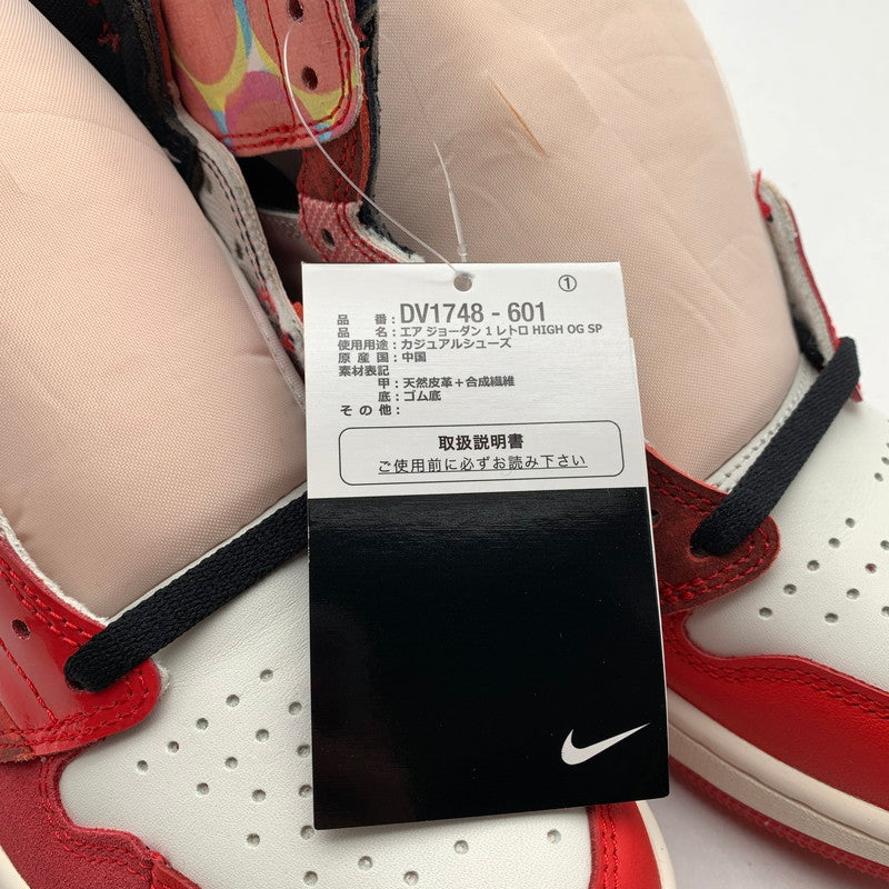 【中古美品】【メンズ】 NIKE ナイキ DV1748-601 SPIDER-MAN×AIR JORDAN 1 HIGH OG SP エアジョーダン 1 ハイ スパーダ―マン スニーカー 靴 160-260618-mh-29-fuzh サイズ：27.5cm カラー：ホワイト レッド 万代Net店