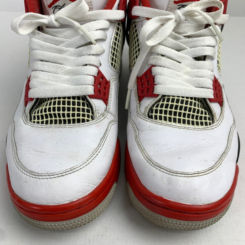 【中古品】【メンズ】 NIKE ナイキ DC7770-160 AIR JORDAN 4 RETRO エアジョーダン4 レトロ FIRE RED WHITE.RED SIZE:27.5cm スニーカー 靴 160-260618-ky-05-fuzh 万代Net店