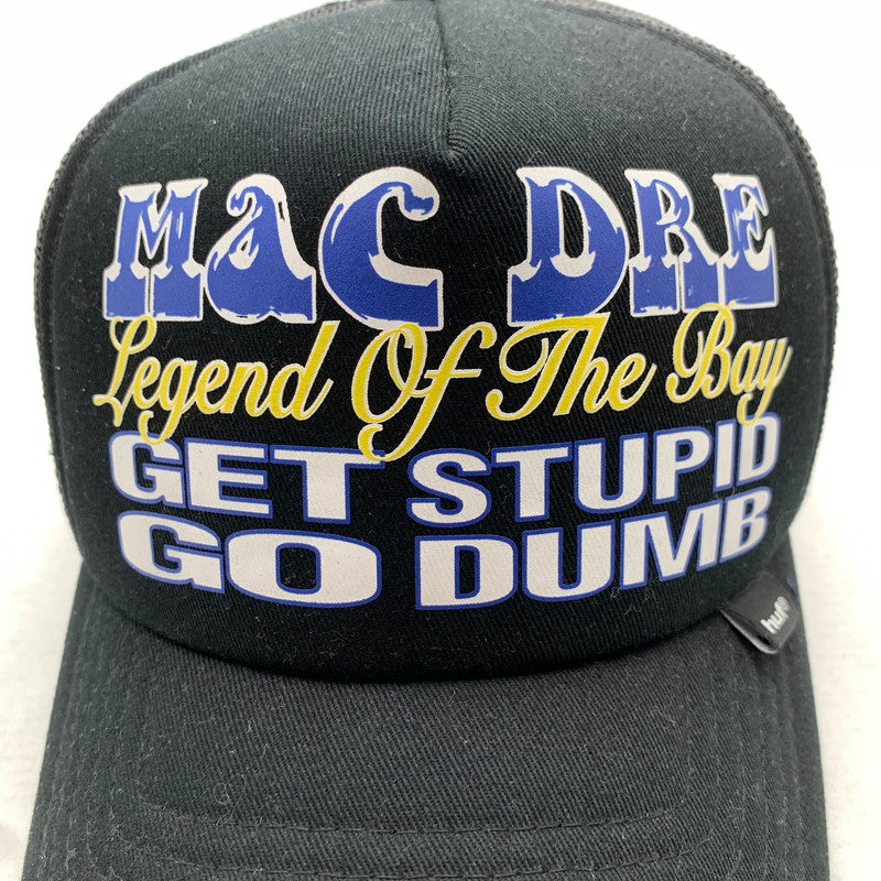 【中古品】【メンズ】 HUF×MAC DRE TRUCKER HAT ハフ x マックドレ トラッカーハット キャップ BLACK メッシュ 帽子 ※毛の付着あり 185-260811-io-49-fuzh カラー：ブラック 万代Net店
