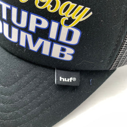 【中古品】【メンズ】 HUF×MAC DRE TRUCKER HAT ハフ x マックドレ トラッカーハット キャップ BLACK メッシュ 帽子 ※毛の付着あり 185-260811-io-49-fuzh カラー：ブラック 万代Net店