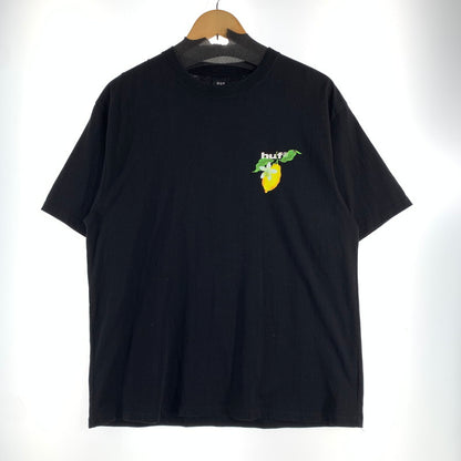 【中古品】【メンズ】 HUF ハフ SOUR LEMON TEE サワーレモン 半袖 Tシャツ 古着 142-260622-mh-08-fuzh サイズ：L カラー：ブラック 万代Net店