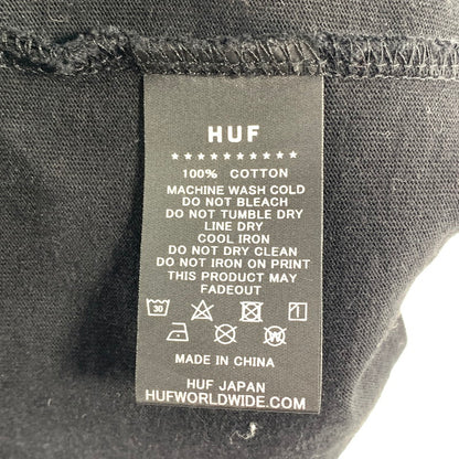 【中古品】【メンズ】 HUF ハフ SOUR LEMON TEE サワーレモン 半袖 Tシャツ 古着 142-260622-mh-08-fuzh サイズ：L カラー：ブラック 万代Net店