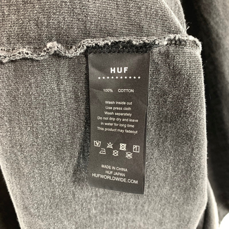 【中古品】【メンズ】 HUF ハフ CLASSIC ARCH WIDE CREW 半袖 Tシャツ トップス 古着 142-260622-mh-06-fuzh サイズ：XL カラー：インクブラック 万代Net店