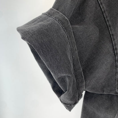 【中古品】【メンズ】 HUF ハフ CLASSIC ARCH WIDE CREW 半袖 Tシャツ トップス 古着 142-260622-mh-06-fuzh サイズ：XL カラー：インクブラック 万代Net店