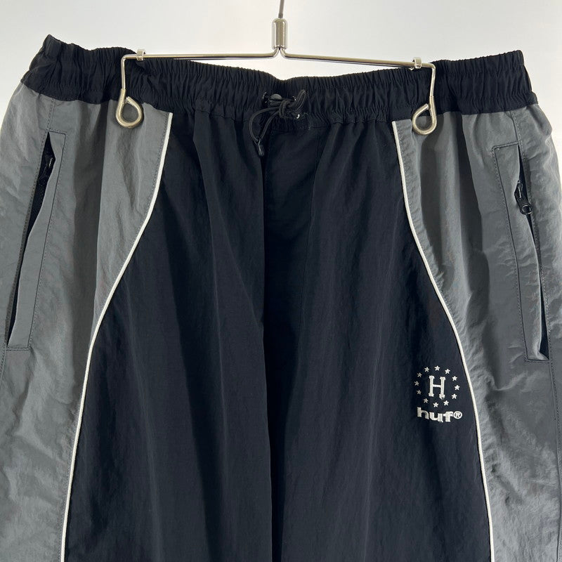 【中古品】【メンズ】 HUF ハフ ANTHEM TRACK PANT ナイロン トラックパンツ 153-260705-nm-08-fuzh サイズ：L カラー：ブラック/グレー 万代Net店