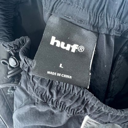 【中古品】【メンズ】 HUF ハフ ANTHEM TRACK PANT ナイロン トラックパンツ 153-260705-nm-08-fuzh サイズ：L カラー：ブラック/グレー 万代Net店
