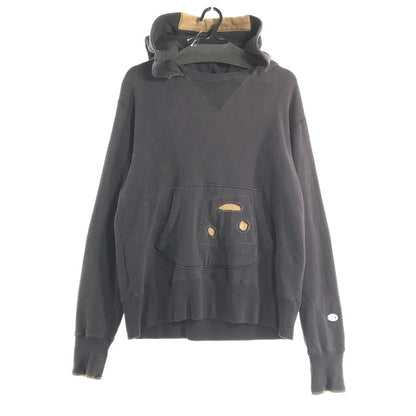 【中古品】【メンズ】 CHAMPION チャンピョン ～60年代 PARKA パーカー フーディー カラーNAVY SIZE:M 後付パーカー 148-260802-ky-14-fuzh 万代Net店