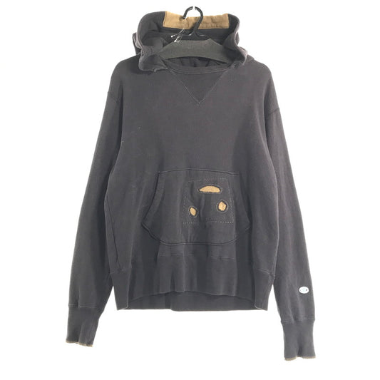 【中古品】【メンズ】 CHAMPION チャンピョン ～60年代 PARKA パーカー フーディー カラーNAVY SIZE:M 後付パーカー 148-260802-ky-14-fuzh 万代Net店