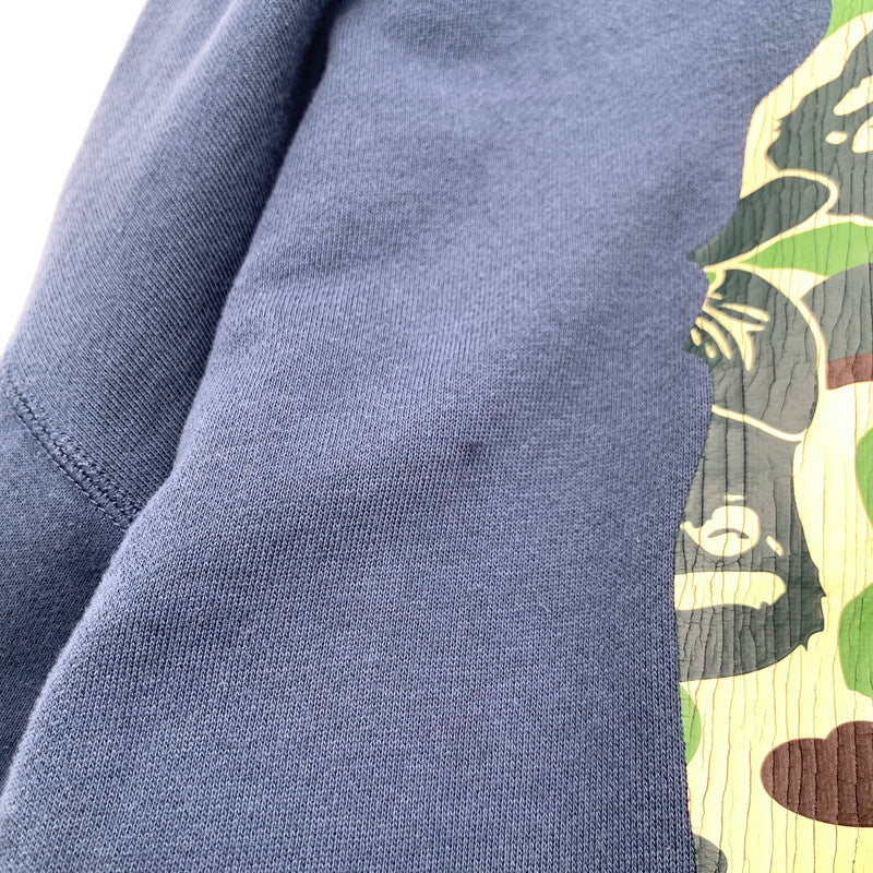 【中古品】【メンズ】 BAPE×SEAN WOTHERSPOON 4WAY CREWNECK クルーネック スウェット トレーナー NAVY.GRAY SIZE:2XL ※シミ・プリントひび割れ有 142-260719-io-08-fuzh 万代Net店