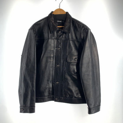 【中古品】【メンズ】 SCHOTT ショット 782-5950015 SHEEP LEATHER 1ST TRACKER JACKET シープ レザー ファースト トラッカー ジャケット アウター 古着 145-260622-mh-01-fuzh サイズ：L カラー：ブラック 万代Net店
