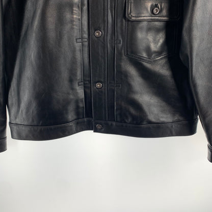 【中古品】【メンズ】 SCHOTT ショット 782-5950015 SHEEP LEATHER 1ST TRACKER JACKET シープ レザー ファースト トラッカー ジャケット アウター 古着 145-260622-mh-01-fuzh サイズ：L カラー：ブラック 万代Net店