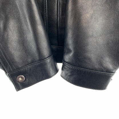 【中古品】【メンズ】 SCHOTT ショット 782-5950015 SHEEP LEATHER 1ST TRACKER JACKET シープ レザー ファースト トラッカー ジャケット アウター 古着 145-260622-mh-01-fuzh サイズ：L カラー：ブラック 万代Net店