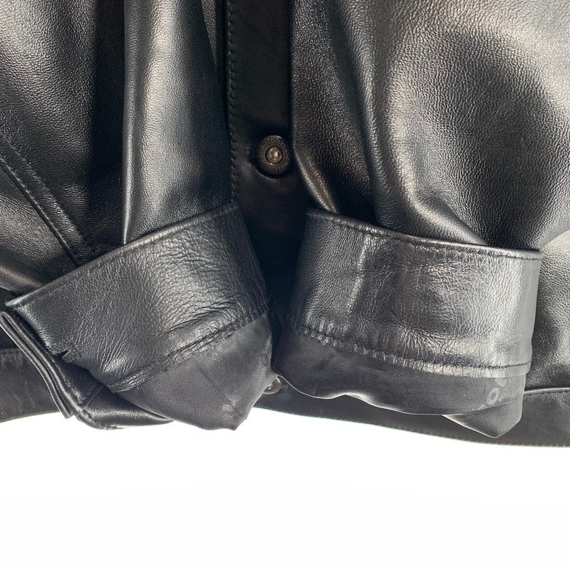 【中古品】【メンズ】 SCHOTT ショット 782-5950015 SHEEP LEATHER 1ST TRACKER JACKET シープ レザー ファースト トラッカー ジャケット アウター 古着 145-260622-mh-01-fuzh サイズ：L カラー：ブラック 万代Net店