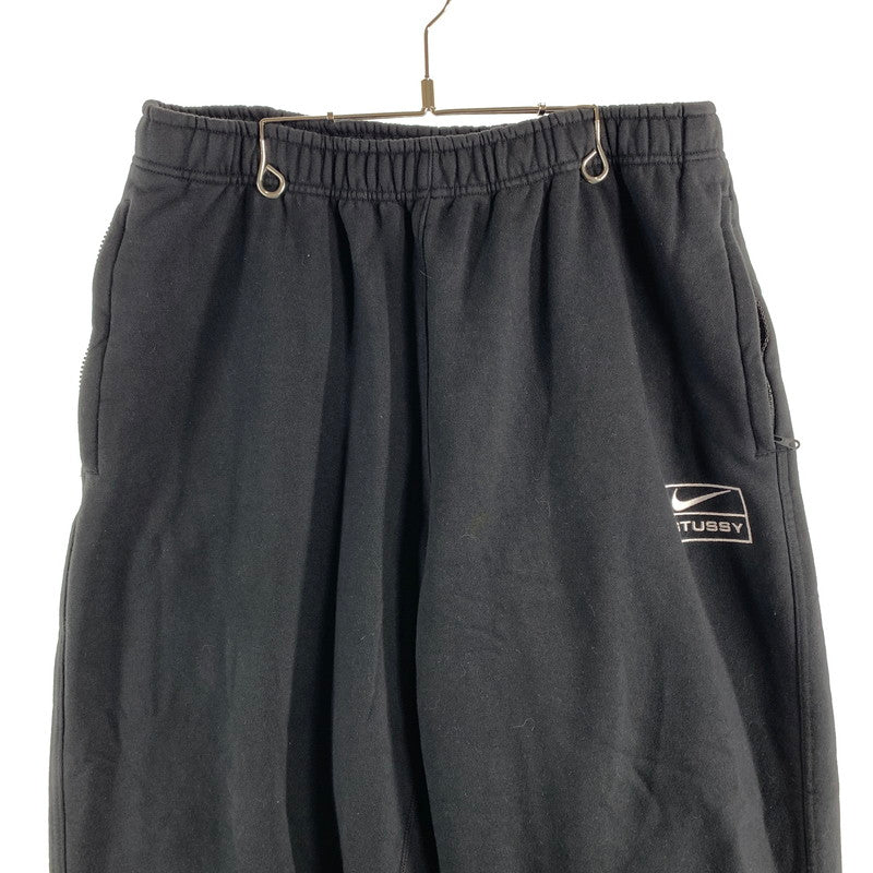 【中古品】【メンズ】 STUSSY × NIKE ステューシー ナイキ FN5235-010 STONE WASHED FLEECE PANT スウェット パンツ ボトムス 古着 153-260622-mh-09-fuzh サイズ：L カラー：ブラック 万代Net店
