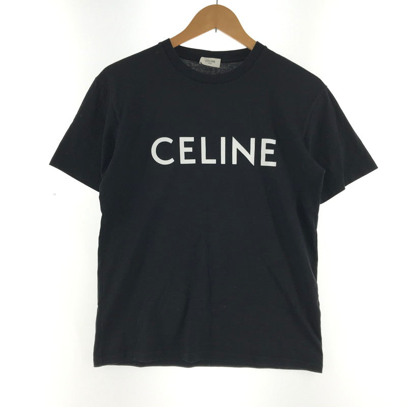 【中古品】【レディース】 CELINE セリーヌ 2X764671Q 38AW プリントルーズTシャツ カラーBLACK SIZE:XXS 170-260623-ky-06-fuzh 万代Net店