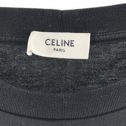 【中古品】【レディース】 CELINE セリーヌ 2X764671Q 38AW プリントルーズTシャツ カラーBLACK SIZE:XXS 170-260623-ky-06-fuzh 万代Net店