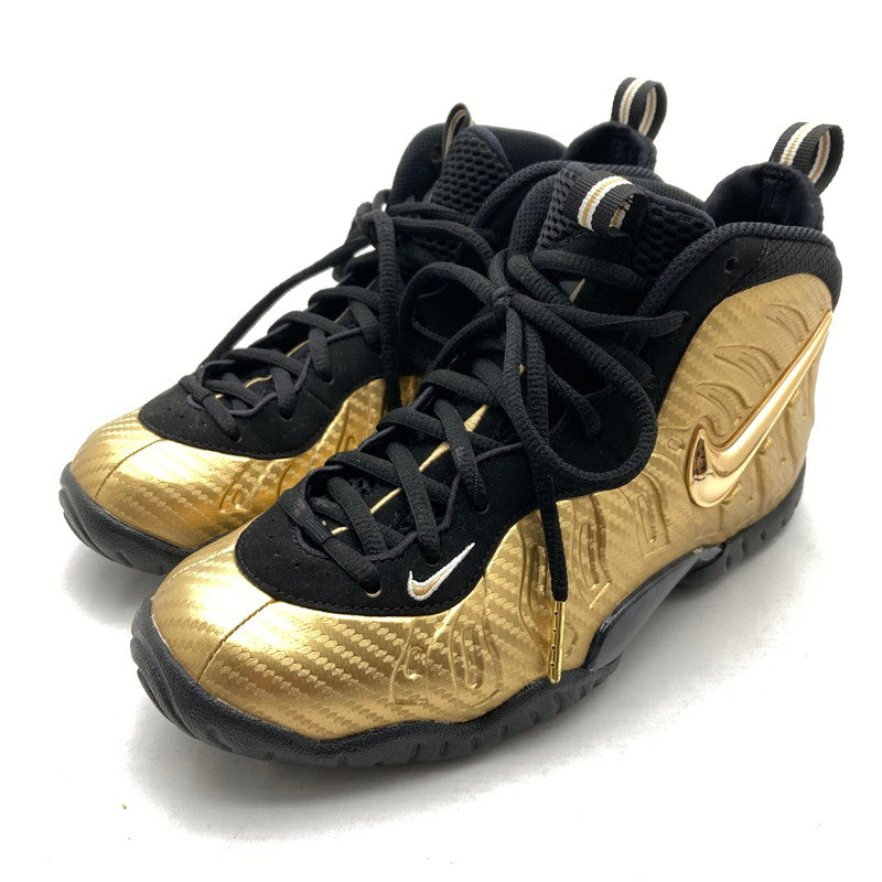 【中古品】【レディース】 NIKE ナイキ 644792-701 GS AIR FOAMPOSITE PRO エア フォームポジット プロ “METALLIC GOLD” BLACK.GOLD SIZE:23.5cm スニーカー 靴 166-260629-ky-05-fuzh 万代Net店