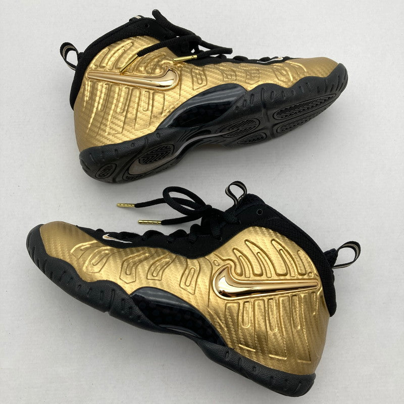 【中古品】【レディース】 NIKE ナイキ 644792-701 GS AIR FOAMPOSITE PRO エア フォームポジット プロ “METALLIC GOLD” BLACK.GOLD SIZE:23.5cm スニーカー 靴 166-260629-ky-05-fuzh 万代Net店