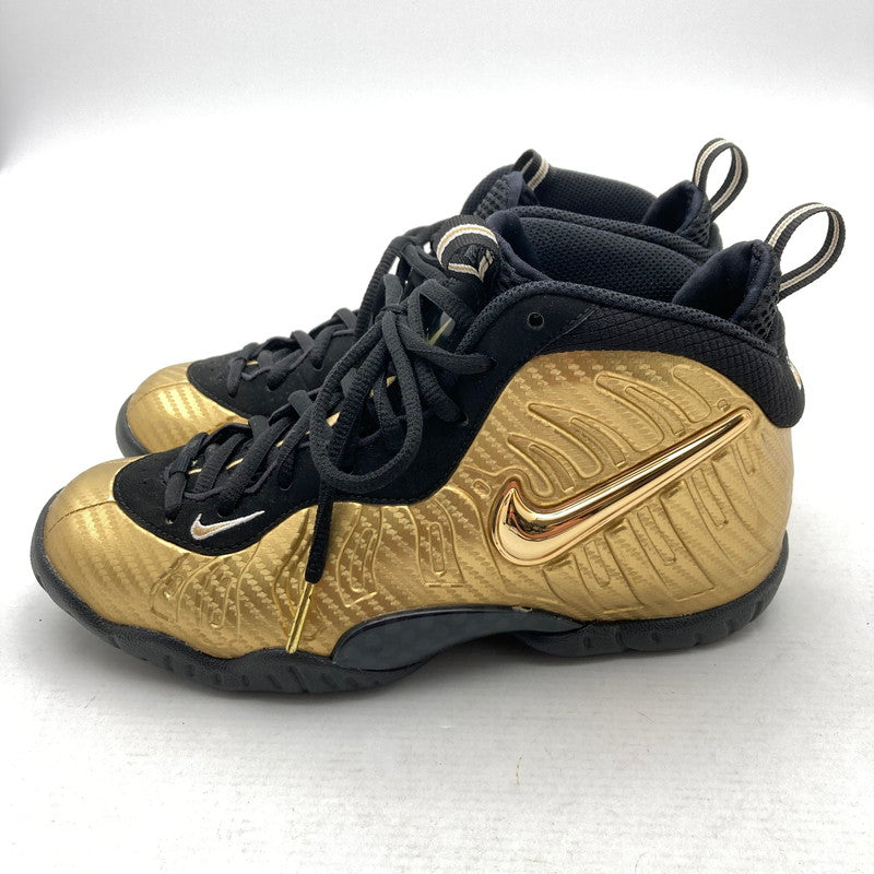 【中古品】【レディース】 NIKE ナイキ 644792-701 GS AIR FOAMPOSITE PRO エア フォームポジット プロ “METALLIC GOLD” BLACK.GOLD SIZE:23.5cm スニーカー 靴 166-260629-ky-05-fuzh 万代Net店