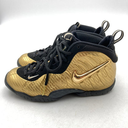 【中古品】【レディース】 NIKE ナイキ 644792-701 GS AIR FOAMPOSITE PRO エア フォームポジット プロ “METALLIC GOLD” BLACK.GOLD SIZE:23.5cm スニーカー 靴 166-260629-ky-05-fuzh 万代Net店