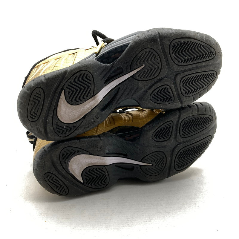 【中古品】【レディース】 NIKE ナイキ 644792-701 GS AIR FOAMPOSITE PRO エア フォームポジット プロ “METALLIC GOLD” BLACK.GOLD SIZE:23.5cm スニーカー 靴 166-260629-ky-05-fuzh 万代Net店