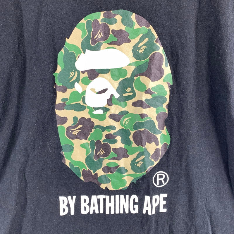 【中古品】【メンズ】 A BATHING APE アベイシングエイプ 001TEJ301006M S.S TEE CAMO BIG FACE カモフラ 大猿 半袖 Tシャツ 古着 142-260622-mh-07-fuzh サイズ：L カラー：ブラック 万代Net店