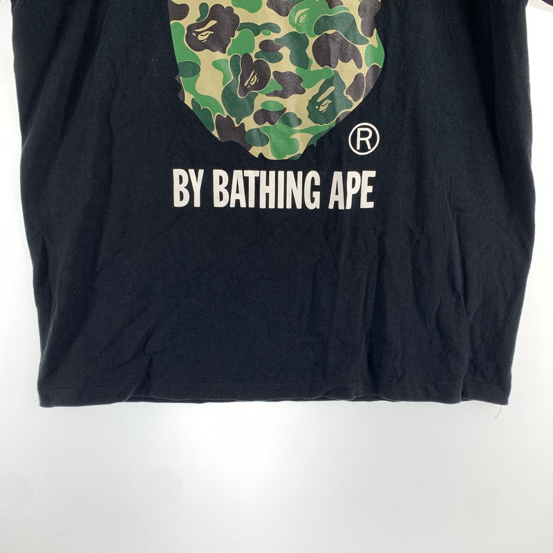 【中古品】【メンズ】 A BATHING APE アベイシングエイプ 001TEJ301006M S.S TEE CAMO BIG FACE カモフラ 大猿 半袖 Tシャツ 古着 142-260622-mh-07-fuzh サイズ：L カラー：ブラック 万代Net店