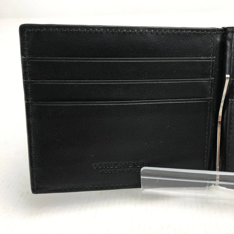 【中古品】【メンズ】 BOTTEGA VENETA ボッテガ・ヴェネタ イントレチャート ビルクリップウォレット カラーブラック 181-260623-ky-04-fuzh 万代Net店