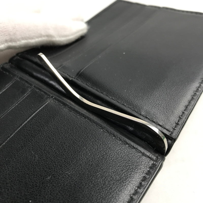 【中古品】【メンズ】 BOTTEGA VENETA ボッテガ・ヴェネタ イントレチャート ビルクリップウォレット カラーブラック 181-260623-ky-04-fuzh 万代Net店