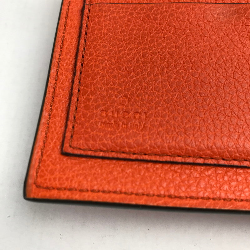 【中古品】【メンズ】 GUCCI グッチ 658681 エンボスロゴ 2つ折りウォレット カラー オレンジ 181-260623-ky-03-fuzh 万代Net店