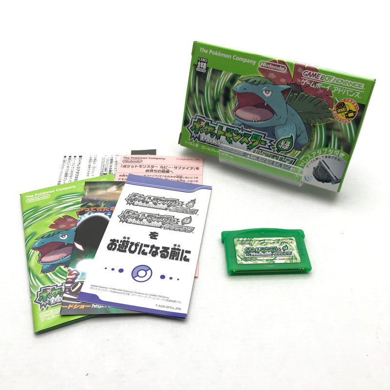 【中古品】 ゲームボーイアドバンス GBA ポケットモンスター リーフグリーン 箱へこみ・傷みアダプタ欠品 023-260624-ky-15-fuz 万代Net店