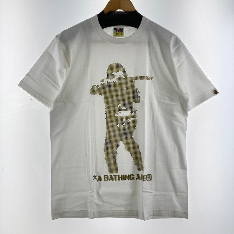【中古美品】【メンズ】 A BATHING APE アベイシングエイプ BITMAP SOLDIER S.S TEE カラーホワイト SIZE:L 142-260626-ky-93-fuzh 万代Net店