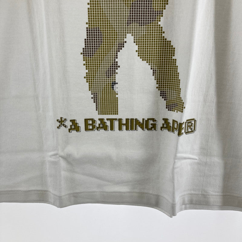 【中古美品】【メンズ】 A BATHING APE アベイシングエイプ BITMAP SOLDIER S.S TEE カラーホワイト SIZE:L 142-260626-ky-93-fuzh 万代Net店