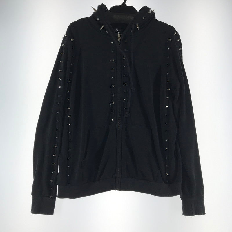 【中古品】【レディース】 IKUMI イクミ パーカー ブラック BLACK スタッズ SIZE:F FULL ZIP 袖に白いスレあり 170-260702-io-02-fuzh 万代Net店