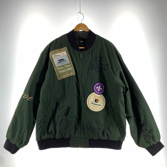 【中古品】【メンズ】 HUF ハフ STRATFORD TOUR JACKET ストライトフォード ツアー ジャケット フライトジャケット アウター 古着 142-260729-mh-21-fuzh サイズ：XL カラー：グリーン 万代Net店
