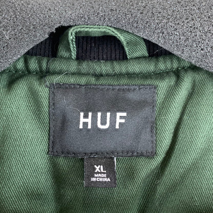 【中古品】【メンズ】 HUF ハフ STRATFORD TOUR JACKET ストライトフォード ツアー ジャケット フライトジャケット アウター 古着 142-260729-mh-21-fuzh サイズ：XL カラー：グリーン 万代Net店