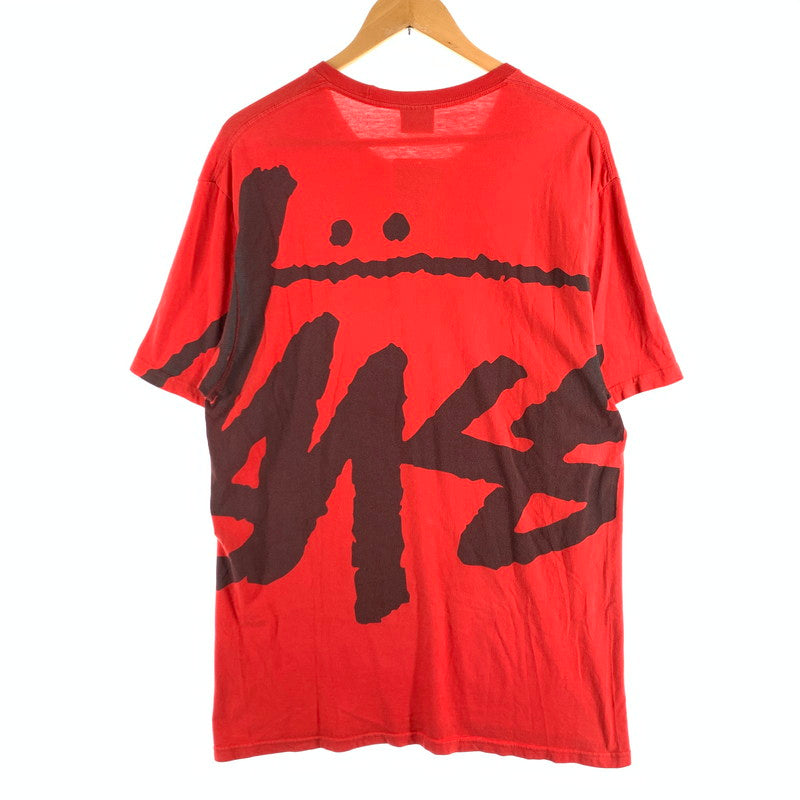 【中古品】【メンズ】 STUSSY ステューシー 半袖Tシャツ 胸元ワンポイント カットソー ブランド 古着 142-260627-gm-19-fuz サイズ：L カラー：レッド 万代Net店