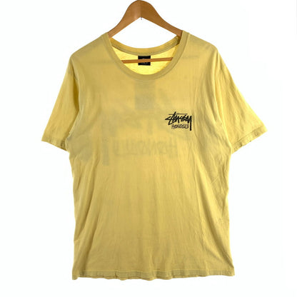 【中古品】【メンズ】 STUSSY ステューシー 半袖Tシャツ 胸元ワンポイント ホノルル カットソー ブランド 古着 142-260627-gm-17-fuz サイズ：M カラー：イエロー 万代Net店