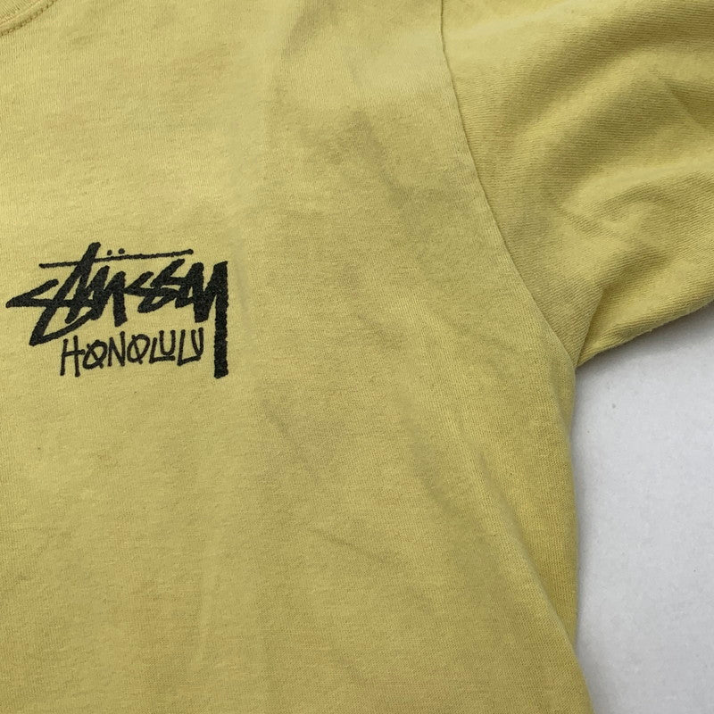 【中古品】【メンズ】 STUSSY ステューシー 半袖Tシャツ 胸元ワンポイント ホノルル カットソー ブランド 古着 142-260627-gm-17-fuz サイズ：M カラー：イエロー 万代Net店