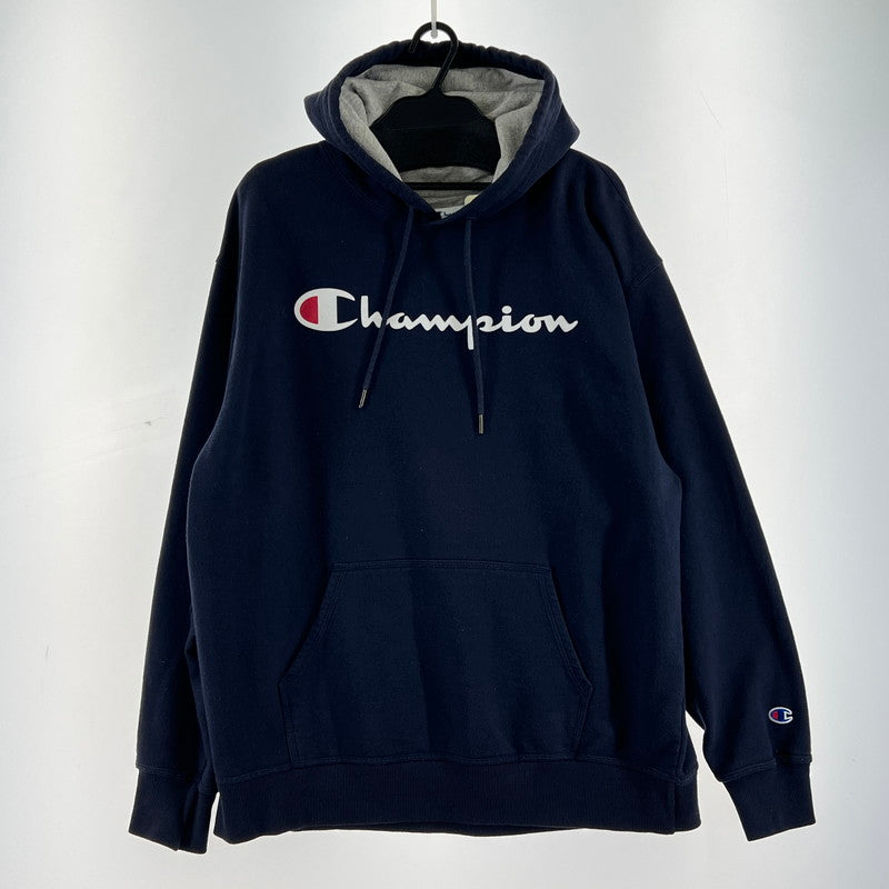 【中古品】【メンズ】 CHAMPION チャンピオン パーカー フーディー NAVY SIZE:3XL プルオーバー ※毛玉あり 142-260919-io-20-fuzh カラー：ネイビー 万代Net店