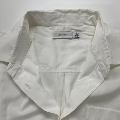 【中古品】【メンズ/レディース】 COACH (コーチ) LS SHIRT 長袖シャツ ブラウス 141-260705-nm-07-fuzh サイズ：L カラー：ホワイト 万代Net店