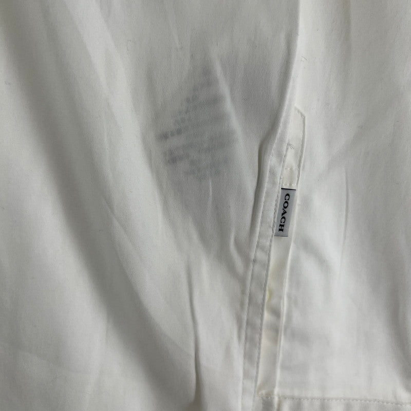 【中古品】【メンズ/レディース】 COACH (コーチ) LS SHIRT 長袖シャツ ブラウス 141-260705-nm-07-fuzh サイズ：L カラー：ホワイト 万代Net店