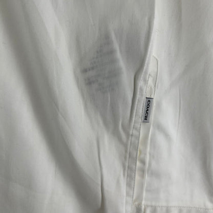 【中古品】【メンズ/レディース】 COACH (コーチ) LS SHIRT 長袖シャツ ブラウス 141-260705-nm-07-fuzh サイズ：L カラー：ホワイト 万代Net店