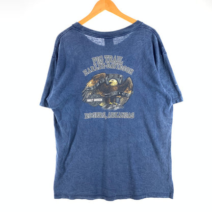 【中古品】【メンズ】 HARLEY－DAVIDSON ハーレーダビッドソン 半袖Tシャツ カットソー ブランド 古着 145-260627-gm-16-fuz サイズ：不明 カラー：ブルー 万代Net店