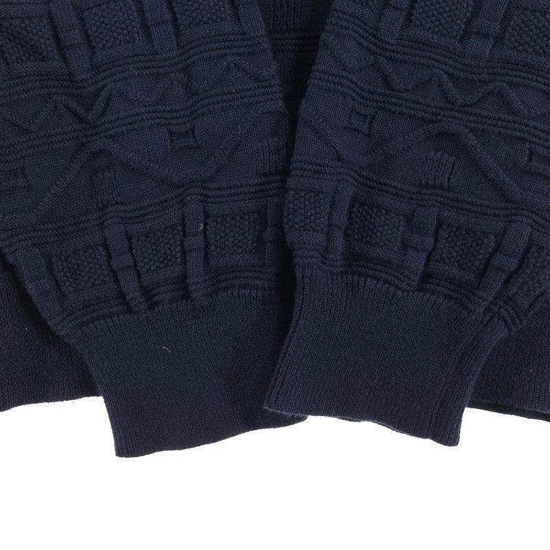 【中古品】【メンズ】 SUPREME COTTON JACQUARD SWEATER シュプリーム コットン ジャガードセーター ニット ブランド 古着 149-260627-gm-29-fuz サイズ：M カラー：ネイビー 万代Net店