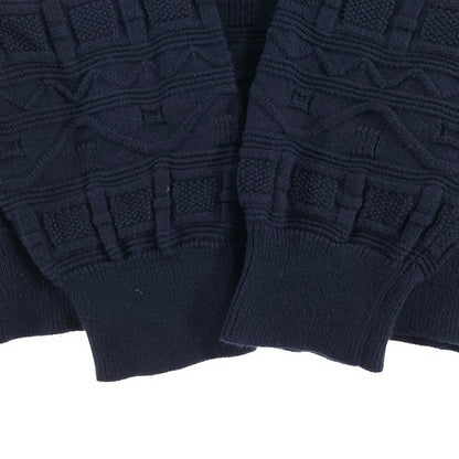 【中古品】【メンズ】 SUPREME COTTON JACQUARD SWEATER シュプリーム コットン ジャガードセーター ニット ブランド 古着 149-260627-gm-29-fuz サイズ：M カラー：ネイビー 万代Net店