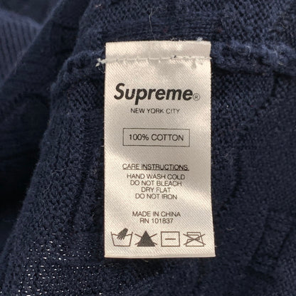 【中古品】【メンズ】 SUPREME COTTON JACQUARD SWEATER シュプリーム コットン ジャガードセーター ニット ブランド 古着 149-260627-gm-29-fuz サイズ：M カラー：ネイビー 万代Net店