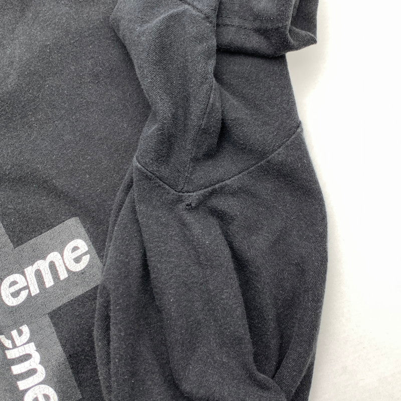 【中古品】【メンズ】 SUPREME CROSS DESIGN S.S TEE シュプリーム クロスデザイン 半袖Tシャツ カットソー ブランド 古着 149-260627-gm-26-fuz サイズ：L カラー：ブラック 万代Net店