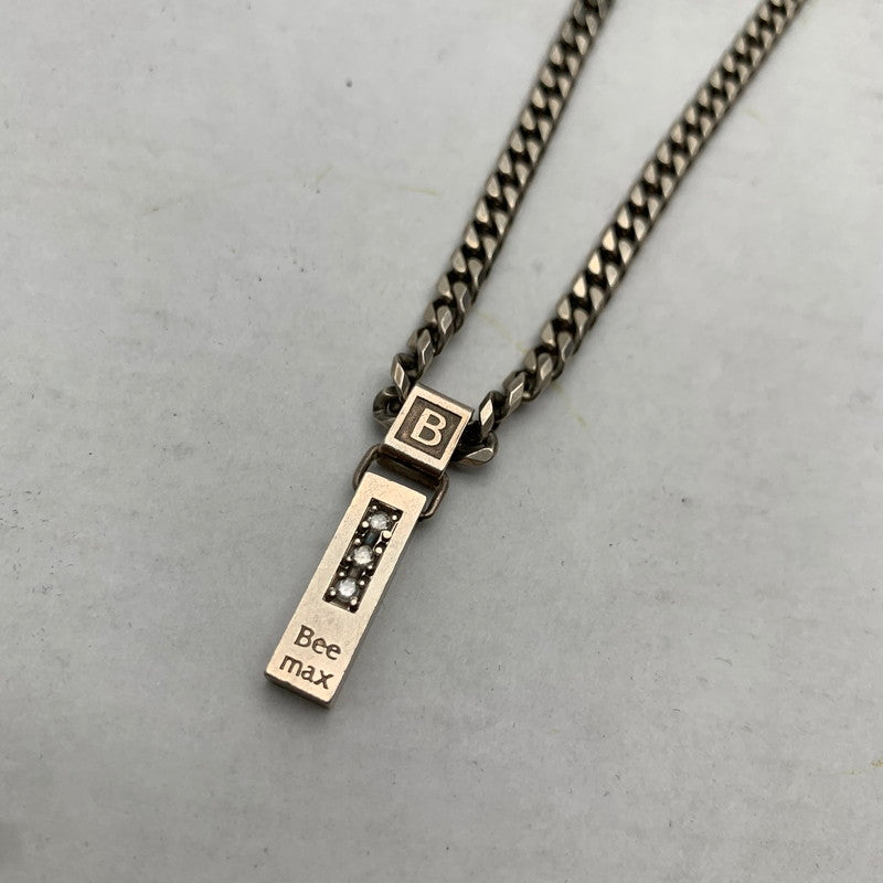 【中古品】【メンズ】 BEE MAX ネックレス カラー:シルバー 3Pストーン LEDA SILMA アクセサリー 192-260715-io-02-fuzh 万代Net店